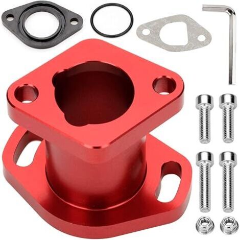 Performance Racing Ansaugrohr Einlassverteiler für Kompatibel mit Predator 212cc Coleman CT200U BT200X GX160 GX200 6.5HP OHV 196cc Klon Motoren Mini Bike Go Kart Rot (1/5)