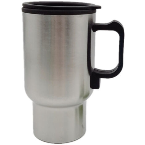 Wasserkocher, 12 V, 450 ml, Edelstahl, Reisebecher, elektrisch beheizt, für Kaffee, Milch, Thermosbecher, Valentinstagsgeschenk (1/3)