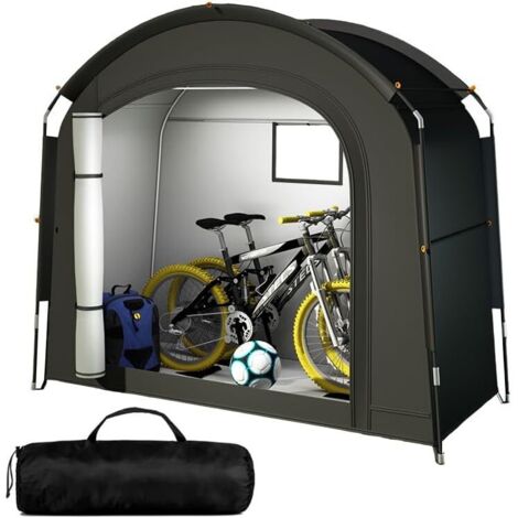 Tragbarer Fahrradschuppen – wasserdicht – für Haus und Garten – langlebig und wetterfest – Schwarz