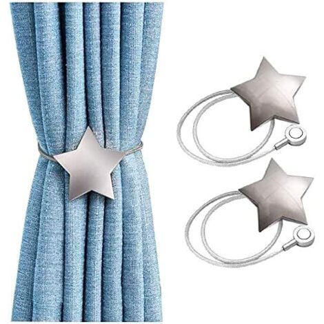 magnetische Vorhang-Raffhalter, praktische magnetische Vorhanghalter, exquisite Sternform, Vorhangschnalle ohne Bohren, schickes Dekorationszubehör für das Home-Office-Hotel (1/5)
