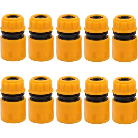 1/2 Zoll Kunststoff, 10 Stück Schlauchanschluss Wasserhahn, Gartenschlauch Anschluss Schnellkupplung Druckluft, Adapter Wasserhahn Gartenschlauch für Rohr Verbinden Gartengeräte (1/5)