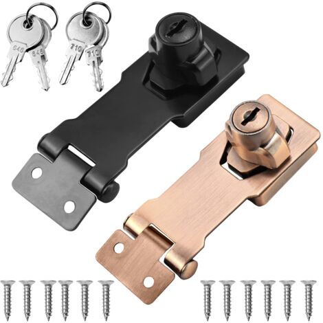 2er Set Schubladen-Riegel Für Wohnmobil & Anhänger – Mit Schrauben, Weiß/Schwarz, Nylon, 67x24x22mm