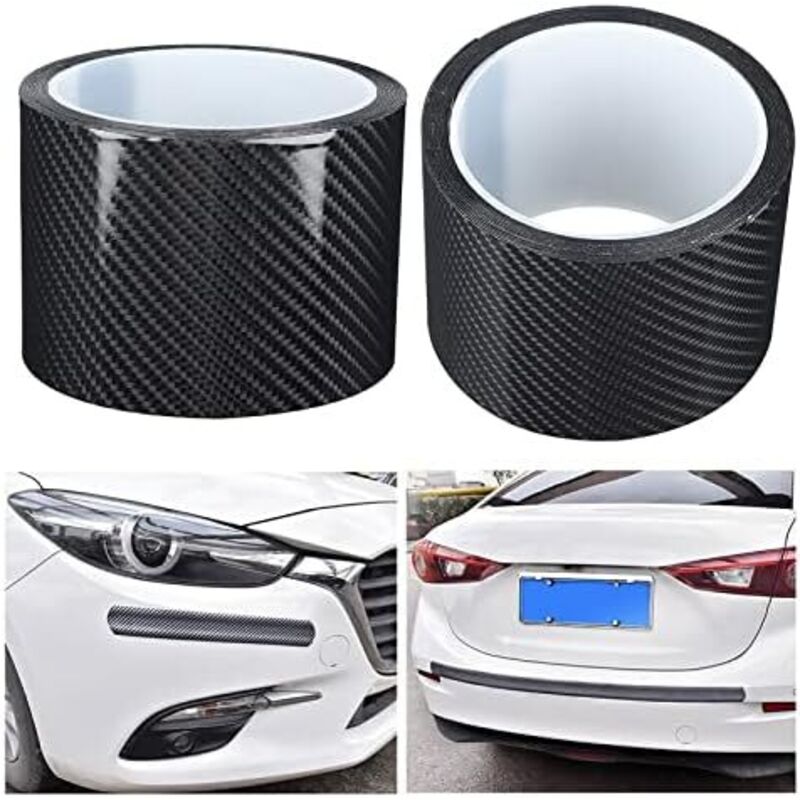 Antiurto Fibra Carbonio TPU Protezioni Bordi Portiere Auto - 1 Paio, Fibra Di Carbonio E TPU, Antigraffio Adesivi Protezione Sportelli Auto - Foto 2