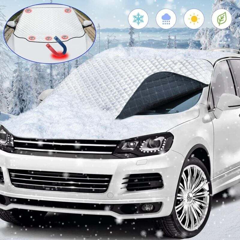 Mezzo Telo Copriauto Impermeabile Per Peugeot 108 (2014-2021), Protezione 4 Stagioni, Antigelo E Anti-UV, Con Cinghie