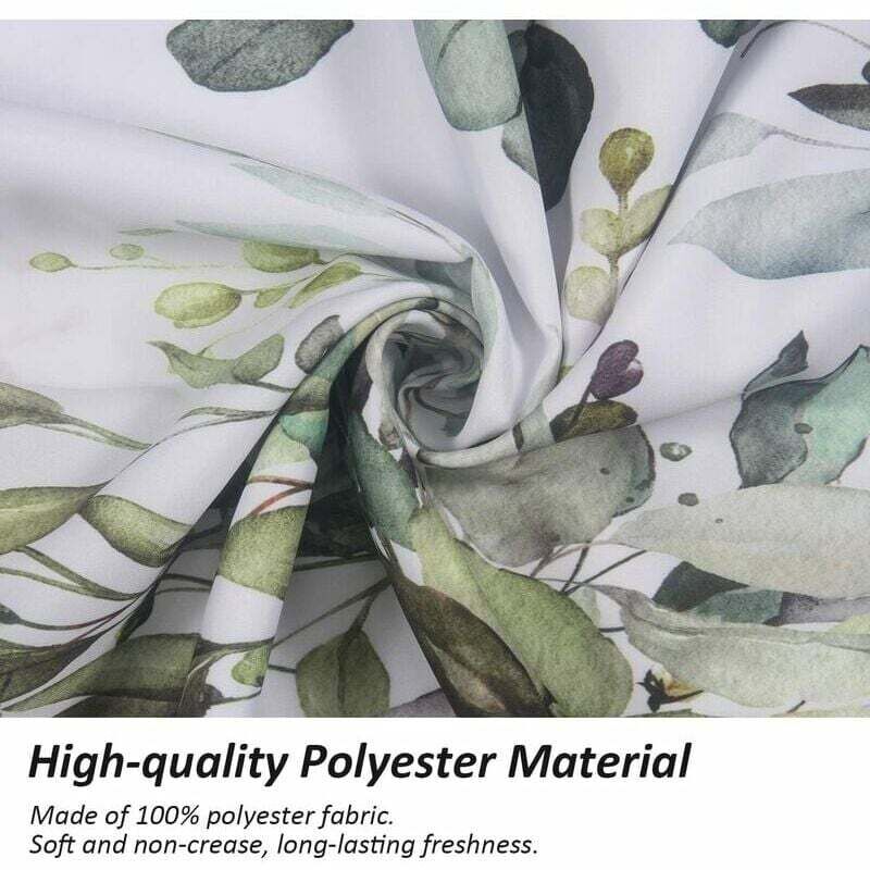 GLKSDLPO Tenda da doccia con foglie di eucalipto blu per bagno, set di tende da doccia artistiche con piante ad acquerello per ambienti umidi (180x215 cm/71x85 pollici (LxA