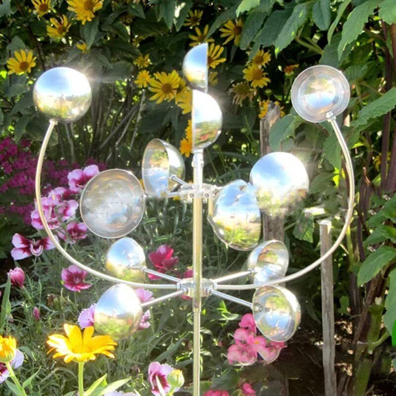 Girandola A Vento In Acciaio Inox A Forma Di Gallo - Scultura Cinetica 3D, Altezza 30,5 Cm, Per Giardino E Interni, Regalo Donna