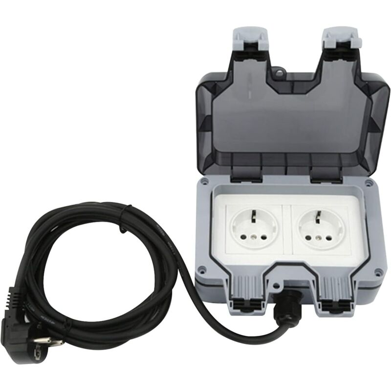 McPower Presa con Contatto di Protezione | Flair | 250 V ~/16 A, UP, 1 Presa da Incasso a Vite, Presa Singola con Protezione da Inserimento, Bianco Opaco