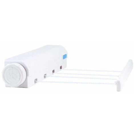 Filo Stendibiancheria Retrattile, Corda per Stendere Allungabile 4,28m, Corda da Bucato Avvolgibile, Linea di Lavaggio, Clothesline in Acciaio Inossidabile 304 per Interni Esterni Muro (Grigio