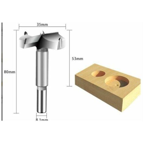 punte da trapano per legno diametro 35/40/45/50/60 mm Punta da trapano svasatrice in carburo per modellare fori per la lavorazione del legno, installazione di porte a sfera in legno, cassetti, plastic