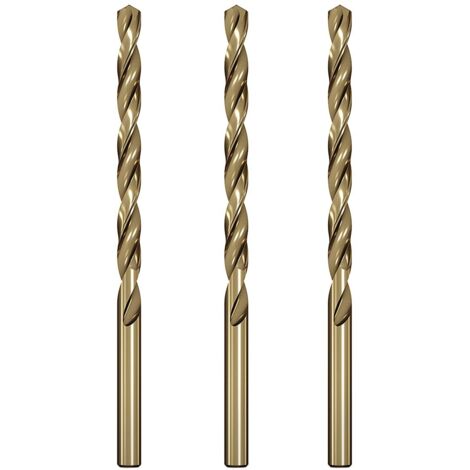 Set di punte per trapano al cobalto 0,65 cm x 14,6 cm. Punta da trapano per fori profondi per aereo extra lunga - 3 pezzi (1/5)