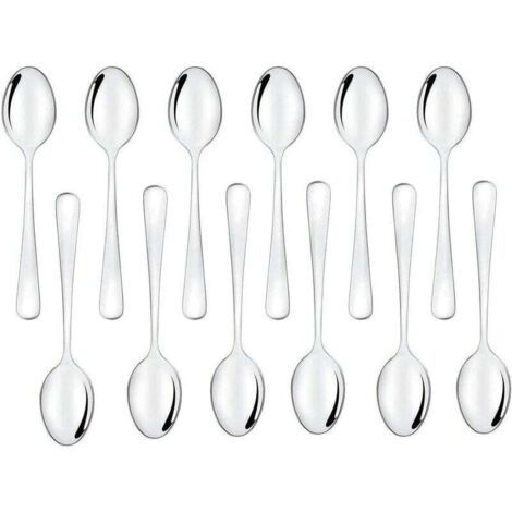 Cucchiaino da caffè, cucchiaino da caffè piccolo in acciaio inossidabile di alta qualità per caffè, tè, dessert 12,5 cm 12 pezzi (1/4)
