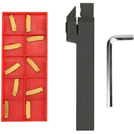 Aumenta la precisione del tuo tornio con il portautensili per tornio CNC MGEHR1616-2 da 100 mm e il portautensili per tornitura di lame MGMN200-G da 10 pezzi: qualità essenziali per qualsiasi professi