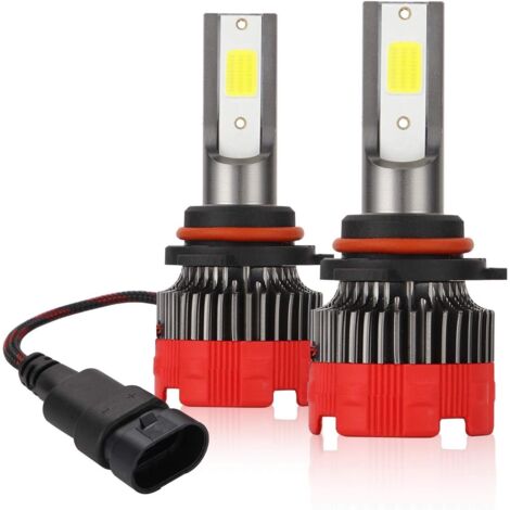 LED 9006 Lampadine per fari a LED HB4 6000K abbaglianti 55W 8000LM Kit fendinebbia H9 Chip DOB Estremamente luminose 2 lampade Rotazione a 360° Conversione bi-xeno Tutto in uno (1/5)