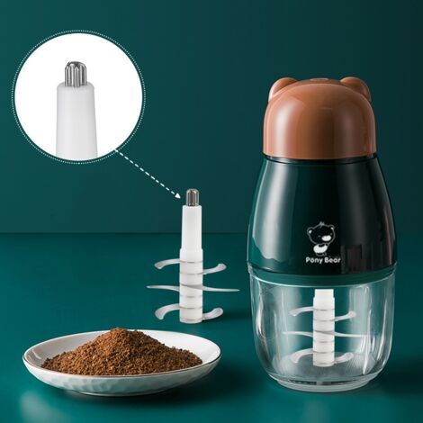 Macchina per integratori alimentari elettrici per bambini da 300 ml Macchina per cucinare per bambini in vetro Tritacarne multifunzione verde