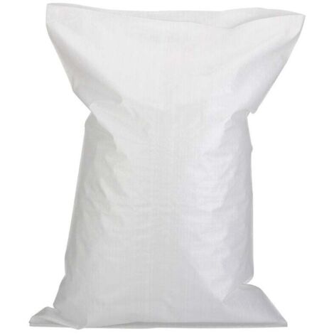 10 sacchi per macerie, 50 x 80 cm, 55 kg  Rifiuti provenienti da cantieri e fabbriche  Durevole e riutilizzabile  Polipropilene intrecciato bianco  Ghiaia, sabbia, foglie, pietre