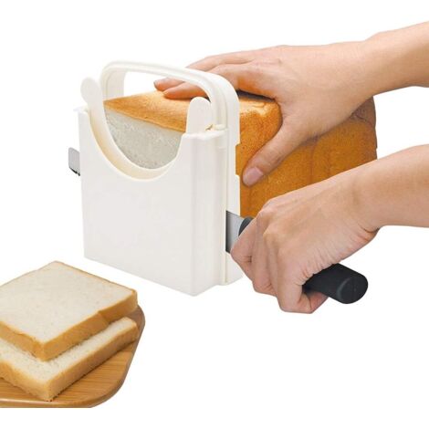 pezzi Affettatrice per pane, Affettatrice per toast regolabile, Tagliapasta pieghevole e personalizzabile con tagliere per pane fatto in casa e strumenti per torte fino a 5 spessori Bagel/Sandwich/To