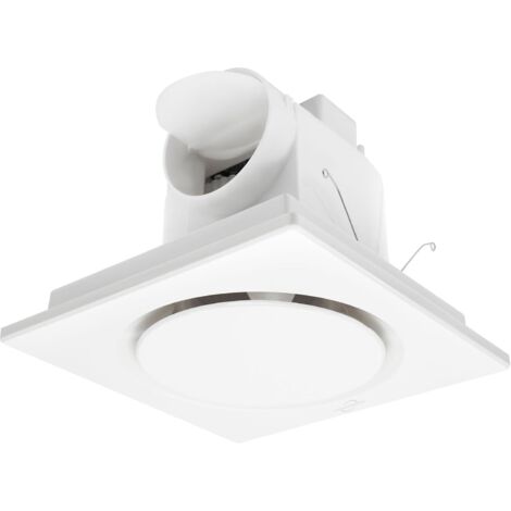 Ventilatore da bagno ultra silenzioso, ventilatore di scarico, 123 CFM, 0,7 tonnellate, 40 W, collare per condotto da 4", bianco, apertura da 9", facile da installare e sostituire