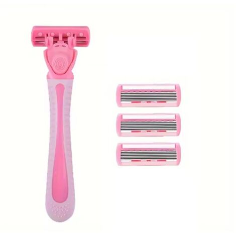 Rasoio manuale da donna, rosa, lungo 142 mm, per gambe e ascelle (1/2)