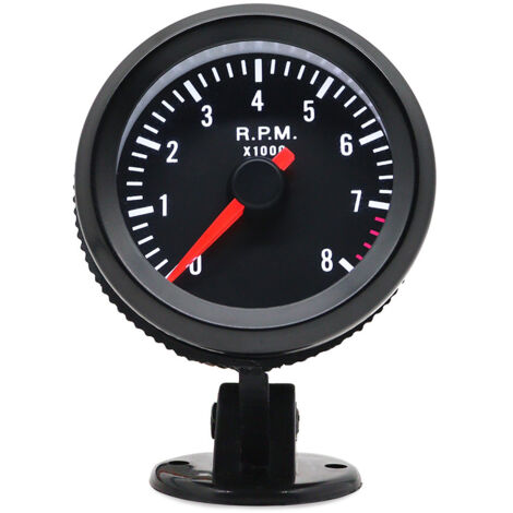 Contagiri per auto a LED bianco e nero da 2 pollici e 52 mm per display a LED per strumenti per auto da 1 a 8 cilindri (1/3)