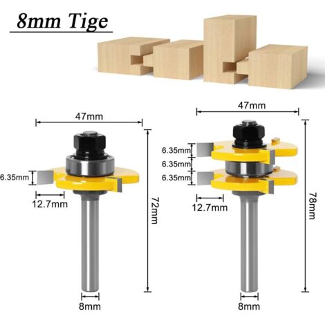 Fresa A Punta In Metallo Duro Per Legno, Gambo 1/2", Taglio 1-1/4": Perfetta Per Scanalature E Profilature Su Legno Duro E Tenero. - 3