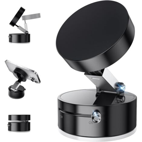 Confezione da 2 supporti magnetici per telefono con ventosa potenziata, supporto magnetico per auto per telefono e tutti gli smartphone, supporto per cellulare per il bagno (1/5)
