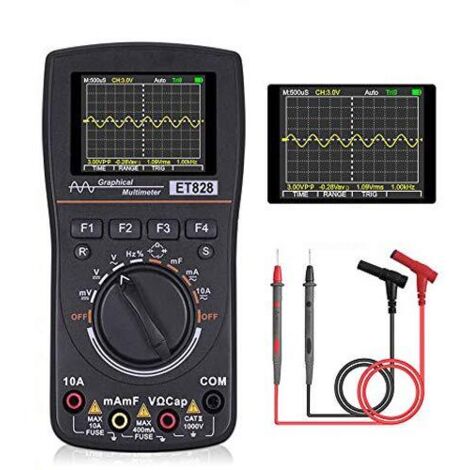 ET828 2 in 1 oscilloscopio digitale intelligente multimetro con frequenza di campionamento della larghezza di banda di 1 MHz