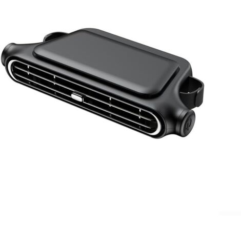 Potente ventilatore posteriore per auto con 3 velocità e design regolabile per una migliore circolazione dell'aria nel veicolo (nero)