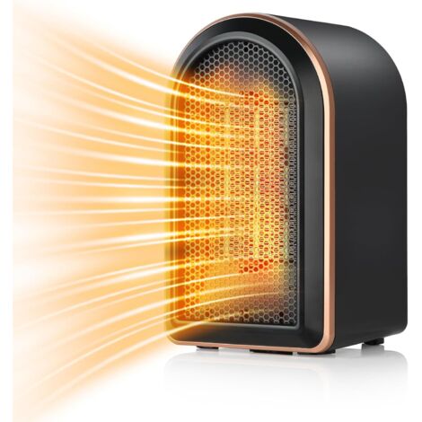 Scaldabagno elettrico, termoventilatore ceramico PTC da 1200 W con termostato, 2 impostazioni di temperatura, adatto per soggiorno, camera da letto, ufficio (1/5)