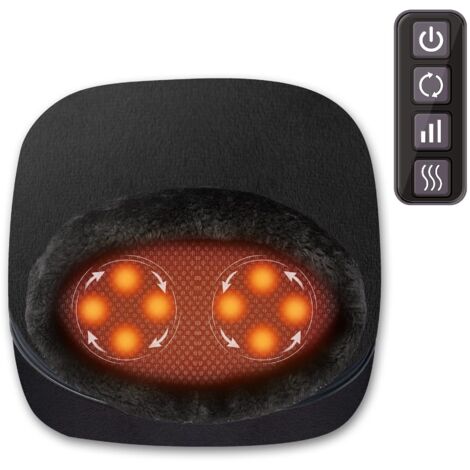Massaggio plantare shiatsu riscaldato 2 in 1 - Massaggiatore plantare con cuscino per massaggio termico e schiena, scaldapiedi e sollievo dal dolore ai piedi Regalo di Natale per uomini e mamme (1/5)