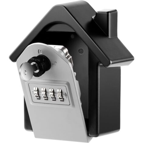 Cassaforte per chiavi grande a parete con chiave sostitutiva, design per il recupero della password, cassetta di sicurezza impermeabile a 4 cifre, cassaforte per esterni con combinazione