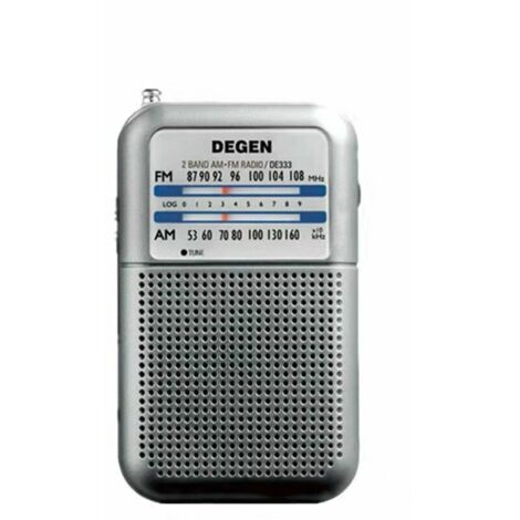 DE-333 Mini Radio Portab,Poste Radio Transistor avec Bouton FM et Indicateur de Signal, Pi Remplaçab (AAA) (1/5)