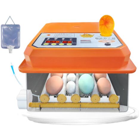 Incubatrici VEVOR 360 per la schiusa, Girauova automatico con controllo della temperatura e dell'umidità, Covatrice per pollame con guscio in ABS trasparente per polli, anatre,