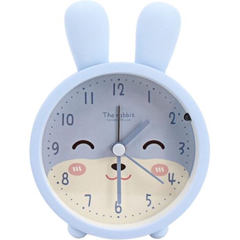 Atrium A106-0 - Sveglia analogica al quarzo, senza ticchettio, con luce e snooze, colore: Bianco/Argento