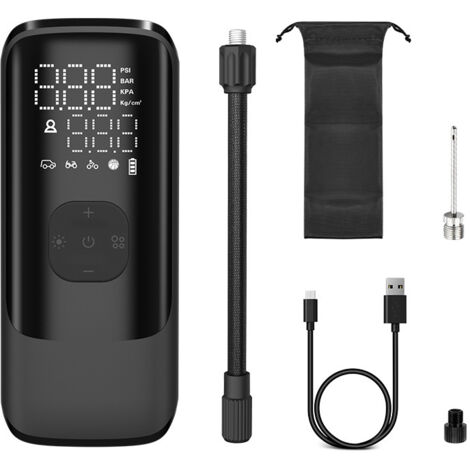 Gonfiatore di pneumatici con compressore d'aria portatile da 150 PSI per auto, bici, moto, palloncino con schermo digitale e luce LED di emergenzaPAC4000 (1/4)
