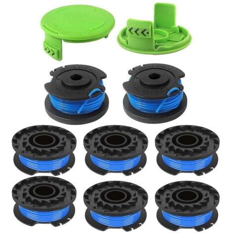 pezzo 29082/29242 Bobina di ricambio per filo di alimentazione automatica Bobina per filo di taglio Testina di taglio per filo di falciatura (8 bobine, 2 coperture) (1/4)