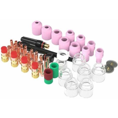Kit Accessori Per Saldatura TIG 68 Pezzi – Lenti Gas, Ugelli In Allumina, O-Ring Per Torcia WP-17/18/26 - 4