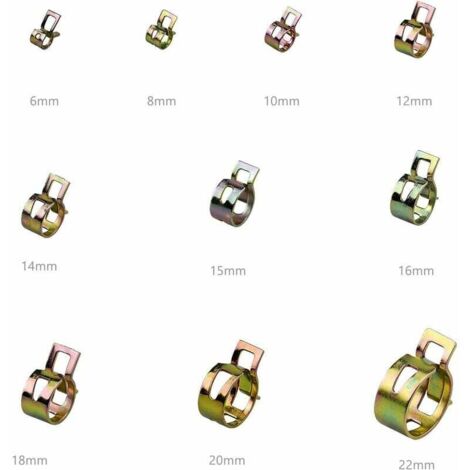 sourcing map 10 morsetti per condotti da 70 mm, morsetti per tubi M70 U, cinghia rigida