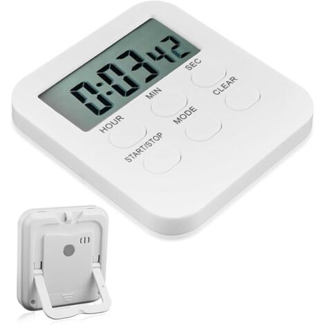 Timer multifunzione, sveglia multimodale, timer da cucina, sveglia silenziosa con ampio display verticale e gestore del tempo fisso per cucinare e imparare (1/5)