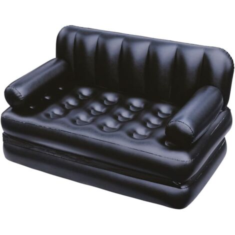 Divano gonfiabile trasformabile in materasso a 2 posti 188 x 152 x 64 cm con 2 portabicchieri (1/5)