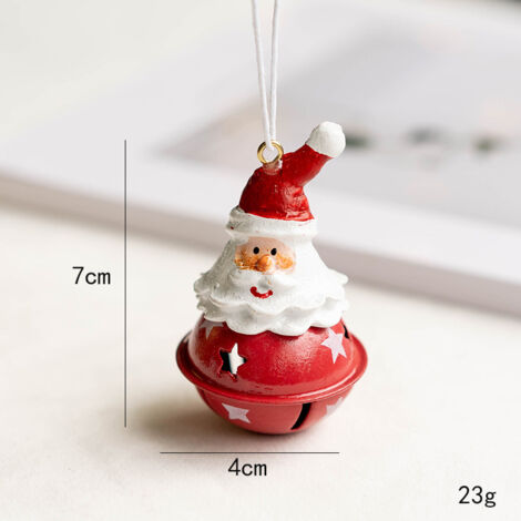 5 Decorazioni Per Albero Di Natale - Ciondoli A Forma Di Renna Con Campanella - Colore Oro - 20x13 Cm