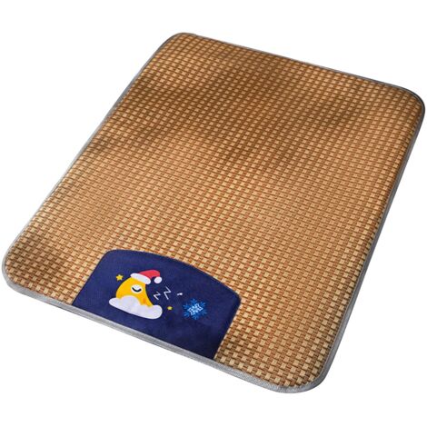 Coperta rinfrescante per cani, tappetino rinfrescante in rattan naturale atossico per cani e gatti, tappetino rinfrescante lavabile con fondo antiscivolo (1/5)