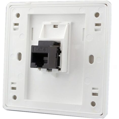 Presa a muro di rete Gigabit CAT6 femmina-femmina, doppio passante RJ45 LAN Internet, presa di corrente dritta, 86x86 mm (LAN x 1)