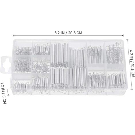 ABN Kit Di 200 Molle Assortite - Molle Di Compressione Ed Estensione In Acciaio - 20 Dimensioni Diverse Per Riparazioni Fai-da-te E Officina - 2