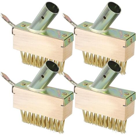 pezzi, 10 x 3,5 x 4 cm, spazzola in metallo per erbacce, spazzola per erba con guarnizione, spazzola in acciaio con schiuma e spazzola per erbacce (1/5)