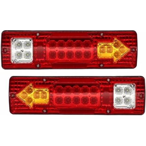 Fanale posteriore a LED generico per fanali posteriori per rimorchi di camion 24V 2 pezzi 131 LED stop freno indicatore di direzione luci posteriori di retromarcia (1/5)
