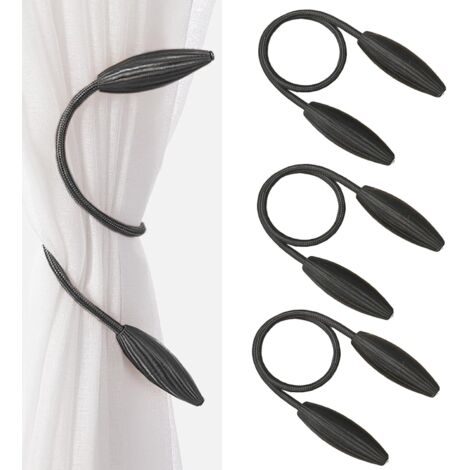 fermatende per tende, fermatende in lega di poliestere, per casa, ufficio, soggiorno, camera da letto, cucina, decorazione per finestre (grigio) (1/5)