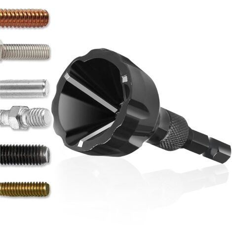 Fresa per sbavatura esterna in metallo, viti di riparazione sbavatrici da 3 a 20 mm, barra filettata per sbavatura in metallo, utensili per la riparazione di acciaio, rame, ottone