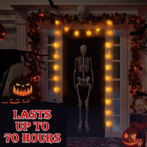 CANDLE IDEA 2 luci LED a forma di zucca che cambiano colore, con telecomando e timer, luci colorate a batteria, per Halloween, zucche senza fiamma, decorazioni per la casa