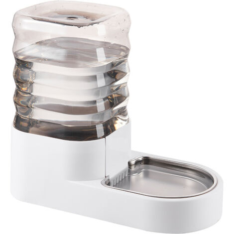 Fontanella automatica per animali domestici, in acciaio inox senza BPA, comodo distributore di acqua potabile per cani e gatti (nero, 4 l)
