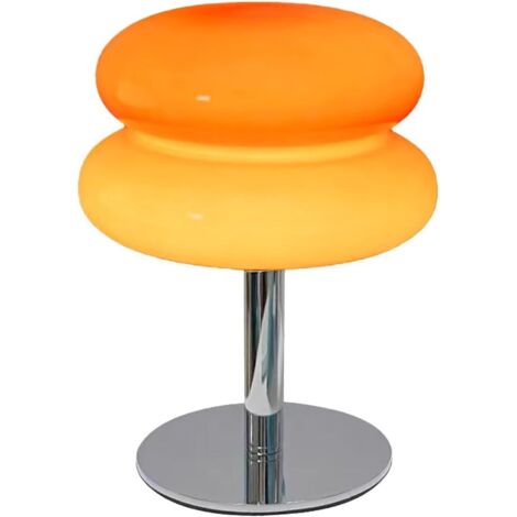 Lampada da tavolo in vetro vintage, elegante luce notturna, retro color macaron, comodino, lampada da tavolo decorativa per soggiorno e camera da letto. (1/5)